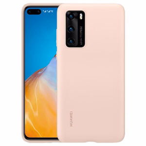 Оригинальный силиконовый чехол для Huawei P40 (51993729) розовый