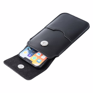 ROYAL - Odinė universali kišenė su dangteliu / juoda - Dydis 2XL+aukštas - SAMSUNG S21 ULTRA / HUAWEI P Smart 2021 / XIAOMI Redmi 12 / OPPO A98 5G