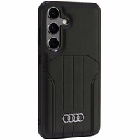 Audi Sintetinės odos Magnetinis dėklas telefonui S24 S921 juodas/juodas kietas dėklas AU-TPUPCMS24-Q5/D1-BK