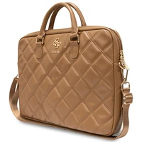 Guess Quilted 4G krepšys 16" nešiojamam kompiuteriui - rudas