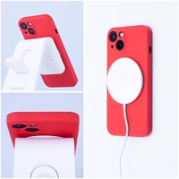 SILICONE MAG COVER dėklas telefonui, suderinamas su MagSafe, IPHONE 7 / 8 / SE 2020 / SE 2022, raudonas