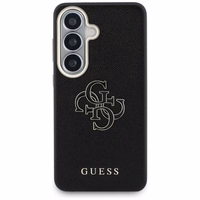 Guess dėklas Grained Big 4G Metal Logo skirtas Samsung Galaxy S26 Plus juodas