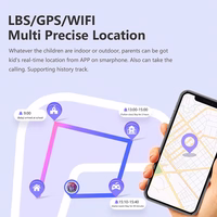 Blavec išmanusis laikrodis K-02 Vaikams su balso skambučiu / GPS / 4G / SOS (SWK02-B) juodas