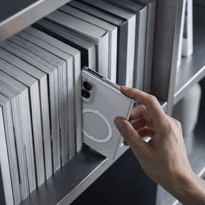 Spigen AirSkin MagFit MagSafe dėklas Samsung Galaxy Z Fold 8, skaidrus ir baltas