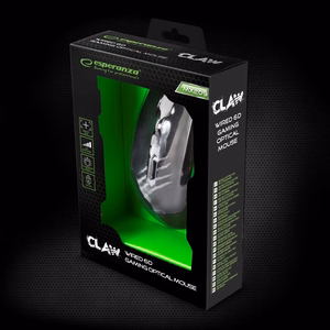 Esperanza EGM209G pelė dešinės rankos USB Type-A optinė 2400 DPI