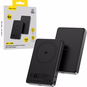 Blavec Power Bank 10000mAh BJ-05 Ultra Fast 16mm - Type C - Qi2.2 25W + PD 45W магнитная индукция Magsafe 2 in 1 (PBBJ05-QI22MC10B) черный алюминий (поврежденная упаковка)