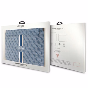 Guess 4G raštuotas dryžuotas 14" nešiojamojo kompiuterio dėklas - mėlynas