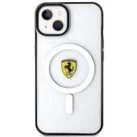 Ferrari FEHMP14SURKT iPhone 14 6.1" skaidrus kietas dėklas telefonui kontūrinis magnetinis (MagSafe)