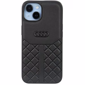 Audi натуральная кожа iPhone 14 6.1" чёрный/чёрный хардкейс AU-TPUPPCIP14-Q8/D1-BK