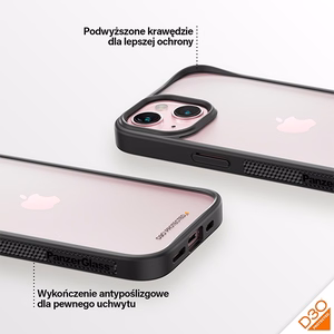 Karinio Lygio Sertifikuotas PanzerGlass ClearCase dėklas telefonui iPhone 15 - Skaidrus & Juodas