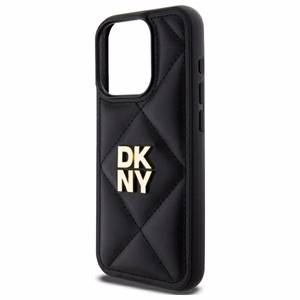 DKNY Quilted Stack Logo dėklas telefonui iPhone 15 Pro Max - juodas