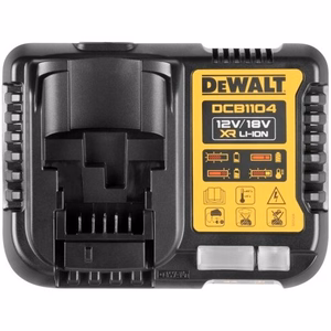 DeWalt DCB1104P2-QW rinkinys įkroviklis DCB1104 + 2 baterijos DCB184 18 V 5 Ah