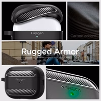 Spigen Rugged Armor dėklas Apple AirPods Pro 1 / 2 - matinė juoda