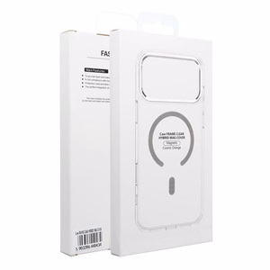 Case for iPhone 17 AIR Frame Clear Hybrid Mag Cover compatible with MagSafe transparent