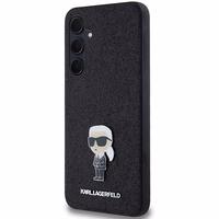 Karl Lagerfeld Fiksuotas Blizgus Ikonik Logotipas Metal Pin dėklas Samsung Galaxy A55 - juodas