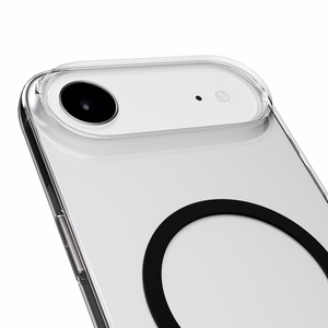 Puro Lite Mag TPU+PC magnetinis dėklas telefonui iPhone 17 Air - permatomas su juodu žiedu