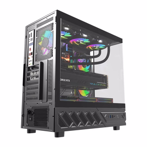 DarkFlash DS950V kompiuterio korpusas su ekranu juodas su 6 ventiliatoriais
