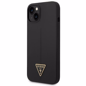 Guess GUHCP14MSLTGK iPhone 14 Plus 6.7" чёрный/чёрный жёсткий чехол Silicone Triangle