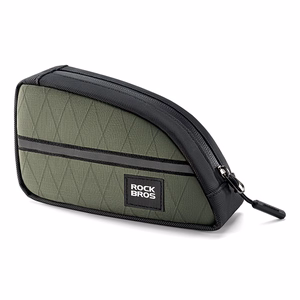 Rockbros trikampis dviračio rėmo krepšys 0.8 l - žalia