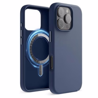 Dėklas "TM MagSafe Silicone" iPhone 13 / Tamsiai mėlynas /