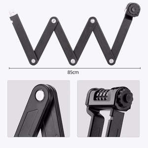 Rockbros LFCXR0085 sulankstoma dviračio spyna su kodu – juoda