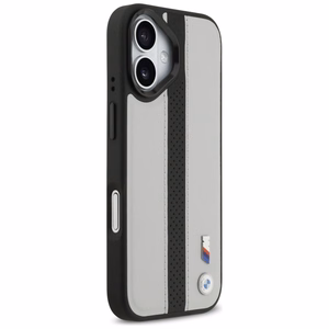 BMW M Perforuoto Dryžio Logotipas Magnetinis Dėklas telefonui iPhone 17 - pilkas