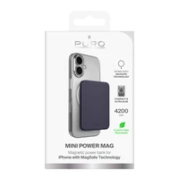 "Puro" 4200 mAh itin plonas "MagSafe" USB-C suderinamas maitinimo bankas - pilkas
