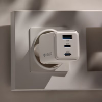 "Forever TC-08-65ACC GaN PD QC įkroviklis 2x USB-C 1x USB 65W baltas