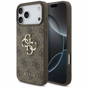 GUESS GUE005598 (4G PU Big Logo) dėklas, skirtas iPhone 18 Pro Max / 17 Pro Max, spalva – ruda