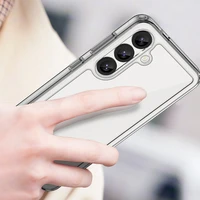 Kosmoso dėklas Samsung Galaxy S25 Edge su lanksčiu rėmu - permatomas