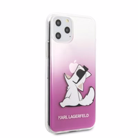 Karl Lagerfeld KLHCN65CFNRCPI iPhone 11 Pro Max kietas dėklas rožinis Choupette Fun