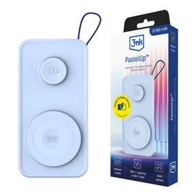 3mk PastelUp 10000mAh 22.5W USB 1A1C Išorinė baterija (f) - mėlyna