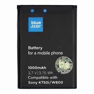 Аккумулятор для Sony Ericsson K750i / W800 / W550i / Z300 1000 mAh Blue Star Premium
