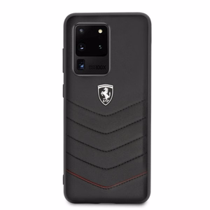 Ferrari kietasis dėklas FEHQUHCS69BK S20 Ultra G988 - juodas Heritage