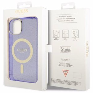 Guess GUHMP14MHCMCGU iPhone 14 Plus 6.7" violetinis auksinis dėklas MagSafe