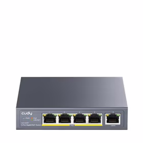 Cudy GS1005P tinklo komutatorius Gigabit Ethernet (10/100/1000) Maitinimas per Eternetą (PoE) Pilka