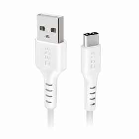SBS TECABLEMICROC15W USB-A - USB-C kabelis 1,5 m - baltas