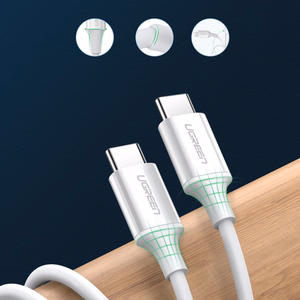 Ugreen US264 60518 USB-C / USB-C PD QC AFC laidas 1m - baltas