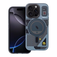 Dėklas telefonui FORCELL F-PROTECT Levels su dvigubo sluoksnio 4D technologija, karinio bandymo sertifikatu, suderinamas su MagSafe, skirtas IPHONE 16 PRO MAX pilkas