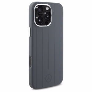 Mercedes silikoninis vertikalios toninės juostos Magnetinis dėklas telefonui iPhone 16 Pro Max - pilkas