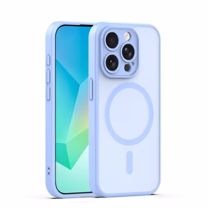 Mag Matt Чехол для iPhone 15 Pro 6,1" голубой защита камеры