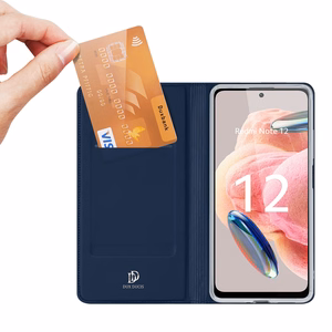 Dux Ducis Skin Pro чехол для Xiaomi Redmi Note 12 флип карточный кошелёк подставка синий