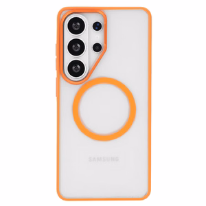 Liavec Soft Dėklas Metal Frame for Samsung Galaxy S26 Ultra oranžinis
