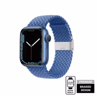 Crong Wave Band – Braided Apple Watch dirželis 38/40/41/42mm (mėlynas)