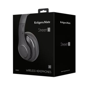 Kruger&Matz Street 3 Wireless belaidės ausis gaubiančios ausinės, juodos