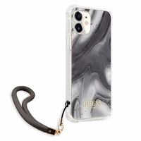 Guess GUHCP12SKSMAGR iPhone 12 mini 5.4 pilkas kietas dėklas Marble kolekcija