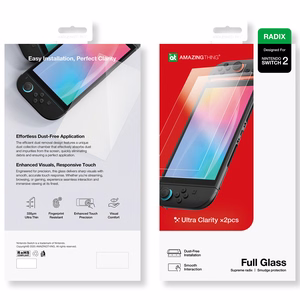 AmazingThing Radix Full Glass Tempered Glass for Nintendo Switch 2 (2 pcs.)