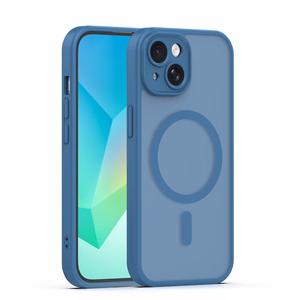 Mag Matt dėklas iPhone 14 6,1" tamsiai mėlynas