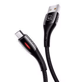 USAMS Laidas pintas U-TONE MICROUSB 1.2M POWER-OFF 2A FAST CHARGING juodas SJ346USB01 (US-SJ346)
