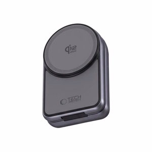 „Tech-Protect A53 MagSafe Qi2.2“ 25 W belaidė „3 viename“ įkrovimo stotelė – tamsiai pilka